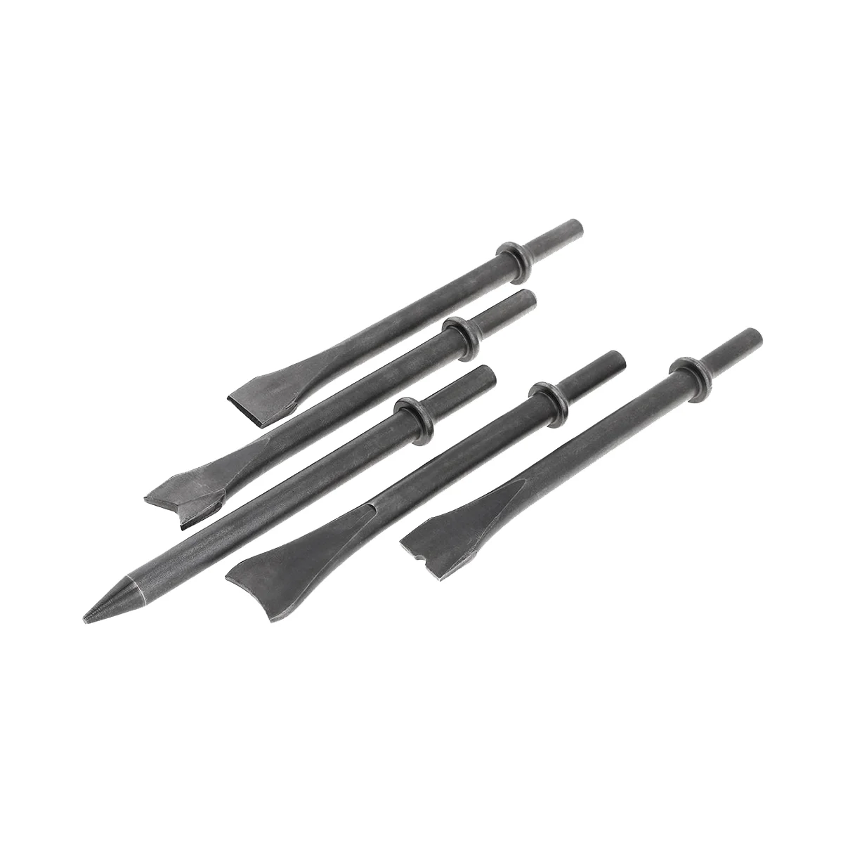 5Pcs/Lot Accessories Hard Steel Solid Long Air Chisel Impact Head Support Pneumatic Tool for Cutting / Rusting Removal
