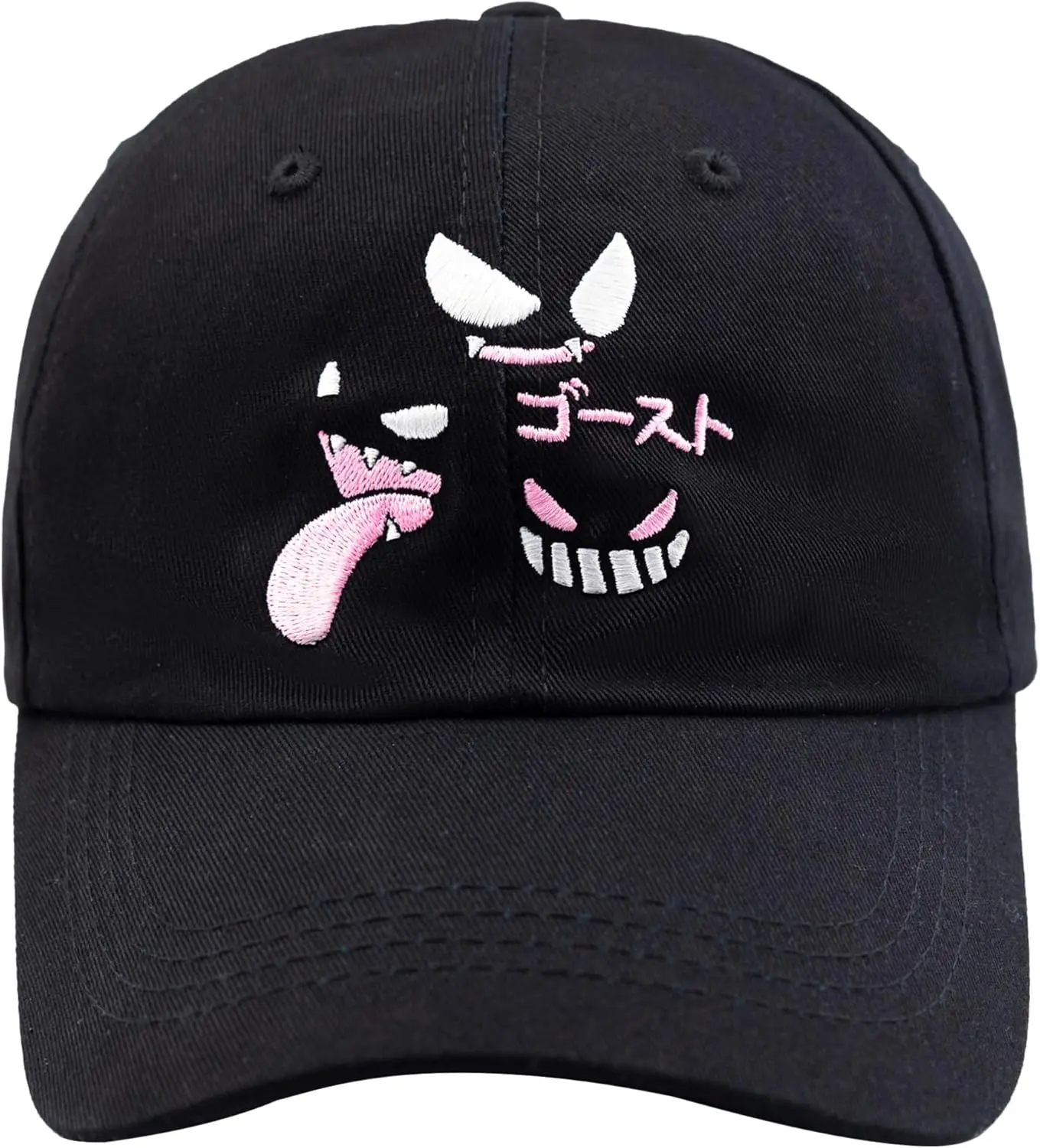 

Ghost Type Anime Embroidered Hat Funny Baseball Hats, Black Baseball Cap for Women Men Unisex