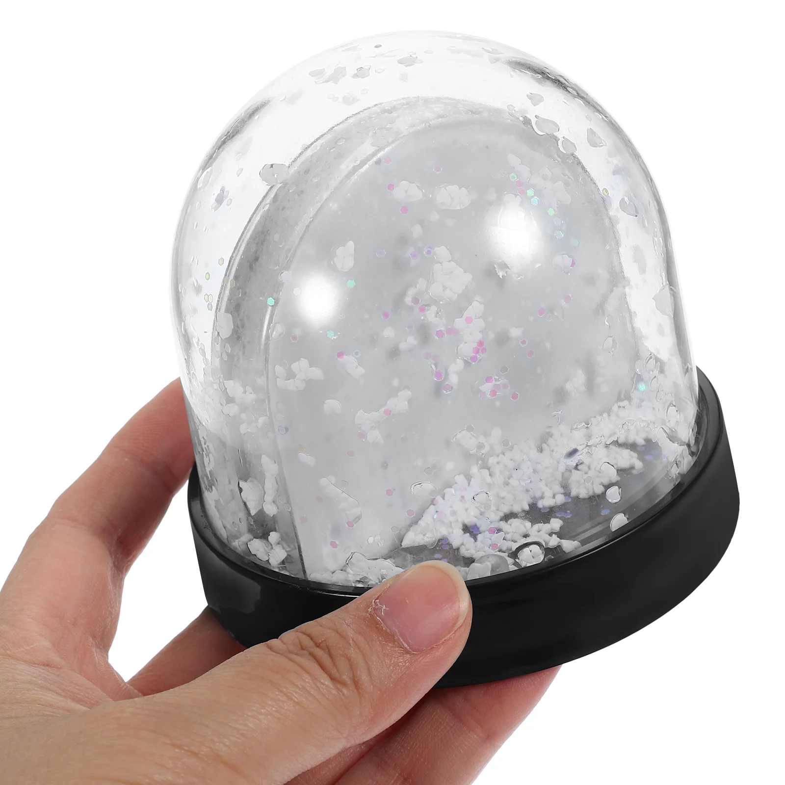 Snow Globe Photo Frame Plastic Globes for Kids with Picture Insert Miniature Paper Kit