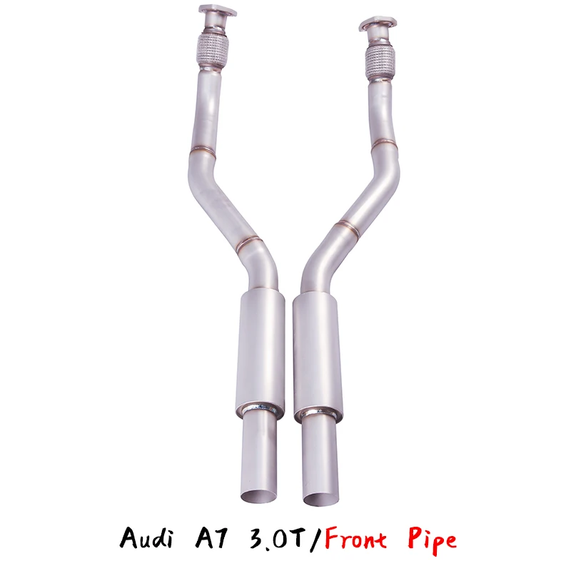 

GFC подходит для 2009-2024 Audi A7 A6 C7 C8 3.0T 2.5L 2.8L Передняя часть резонансной трубки Catback, передняя часть выхлопа