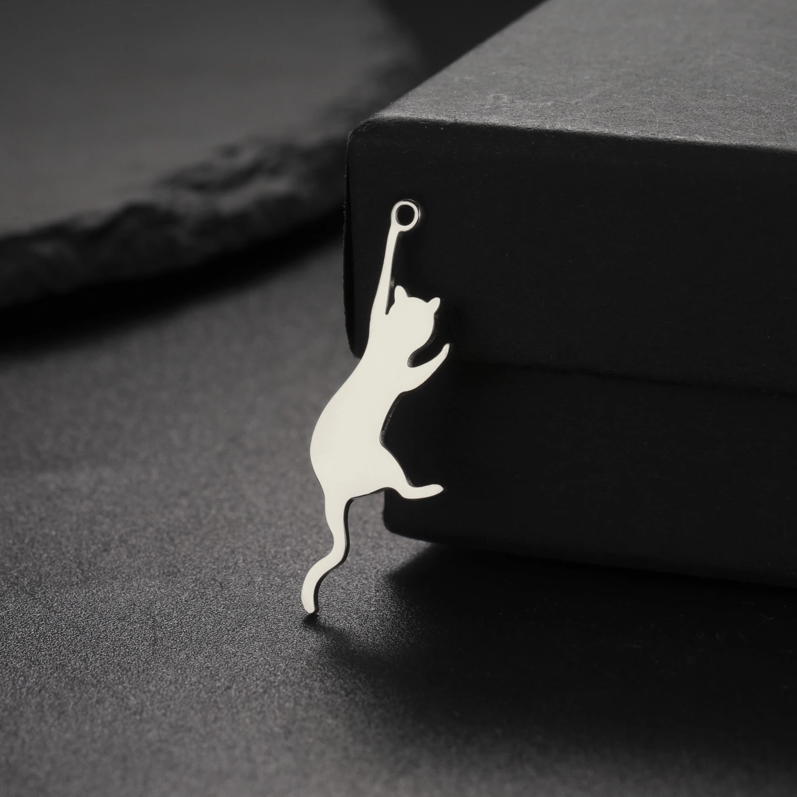 COOLTIME 5 Stück/Beutel süße Katze Edelstahl Anhänger Tier Haustier Charms für Schmuckherstellung Halskette Armbänder DIY Zubehör – Detail 18