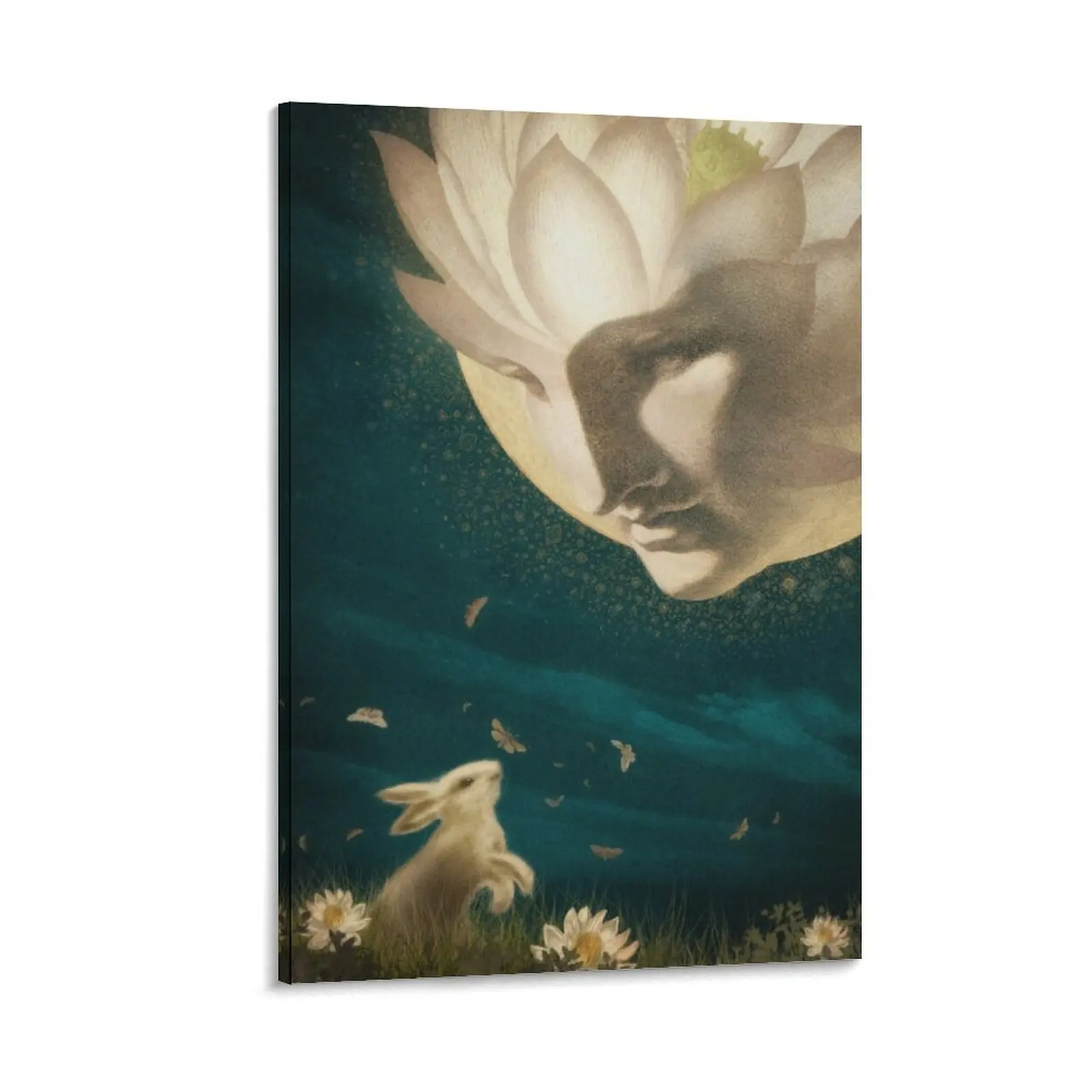 

Rabbit and Moon Canvas Painting Decorative picture wall decoration paintings