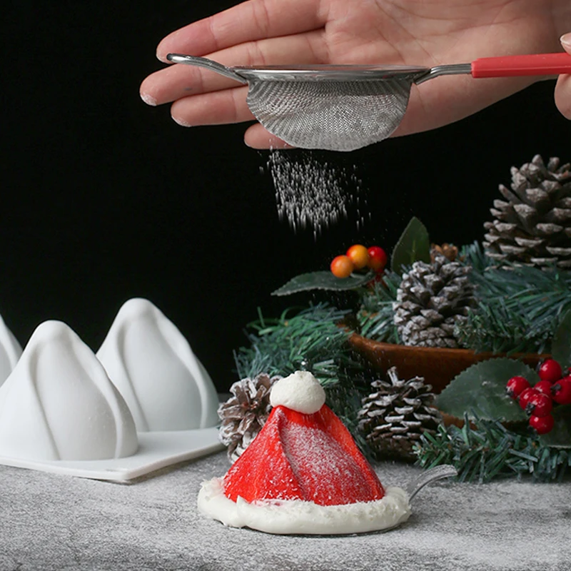 Christmas Tree Snowflake Christmas Decoration Tools Christmas Hat Silicone Cake Molds Kitchen Bakeware Mousse Chocolate Moluds