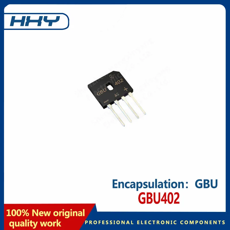 

10pcs GBU402 GBU package straight plug rectifier bridge stack