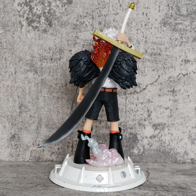 Figura de Anime de una pieza Seraphim Dracule Mihawk, figuras de acción de colección de PVC, modelo de muñeca, adorno de escritorio, juguete para regalo de 28cm