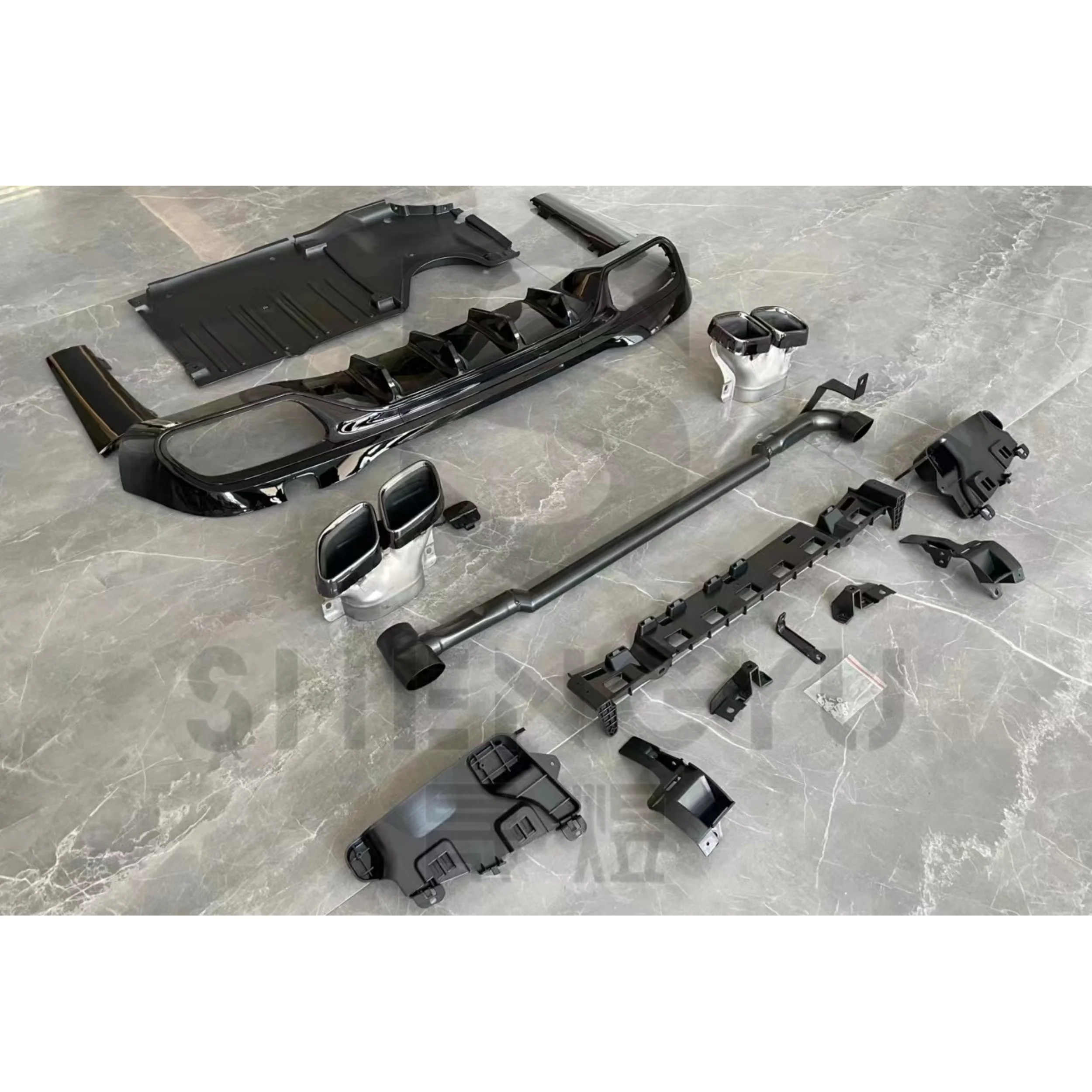 STLF Body Kit Include Rear Diffuser Tail Pipes for Mercedess Benzs C Class W206 2022 Year Upgrade to C63 AMGs 4