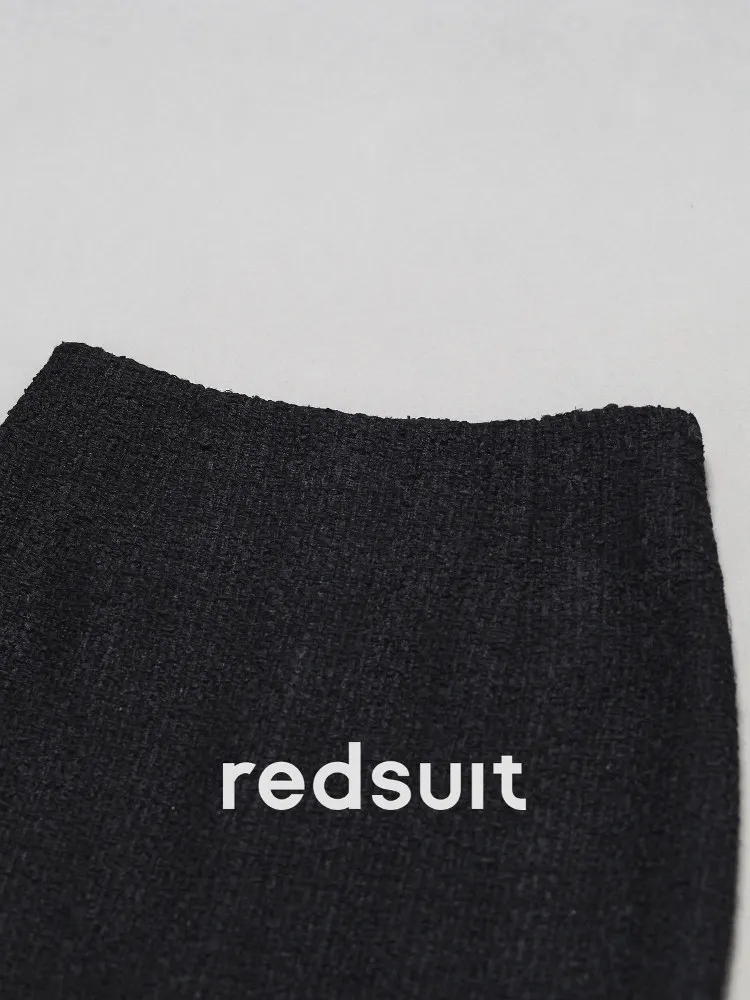 New Sparkling lace coarse tweed high-end semi skirt