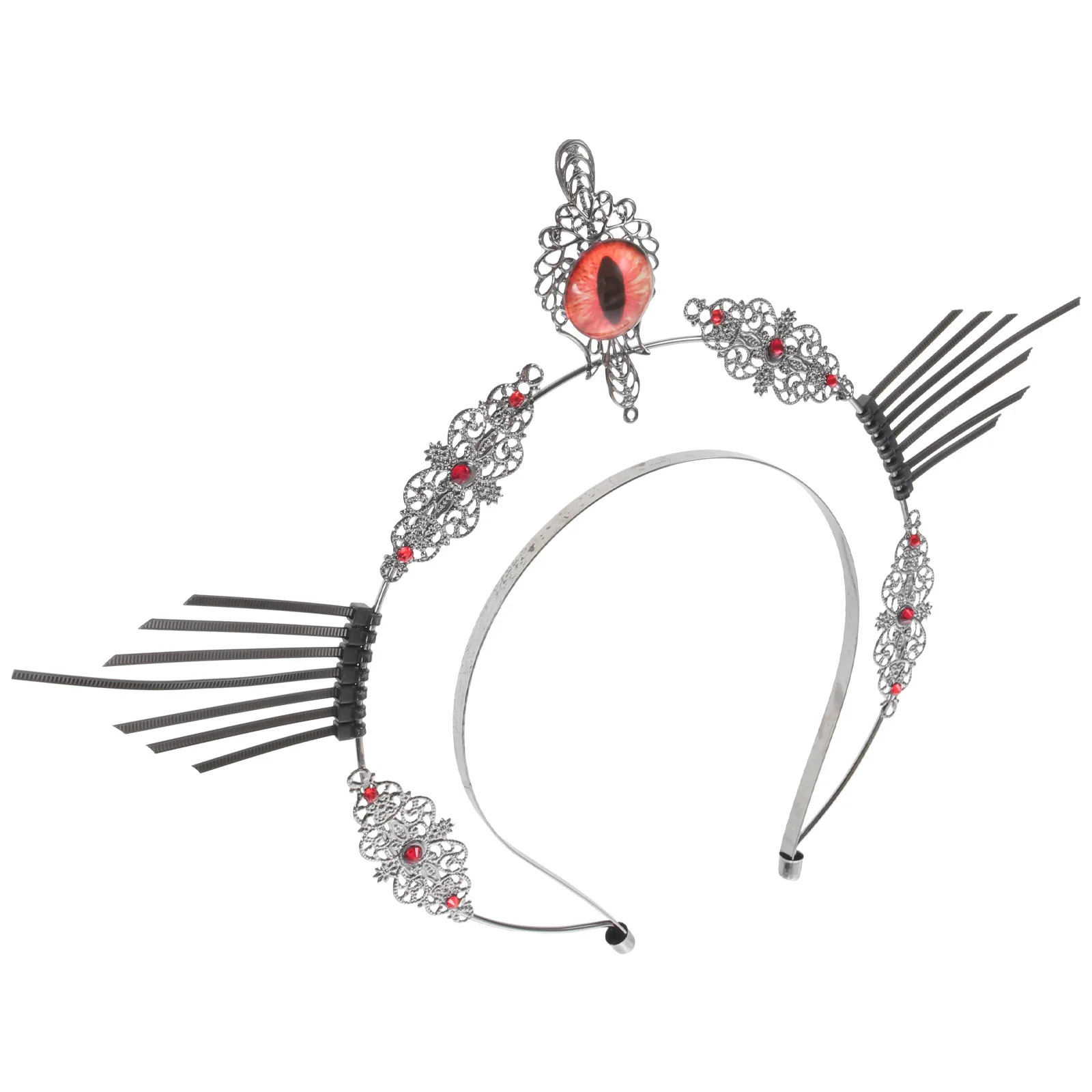 

's Eyeball Crown Halloween Headpiece Band Lolita Headdress Hairband Headband Decoration Metal Demon Cosplay Women