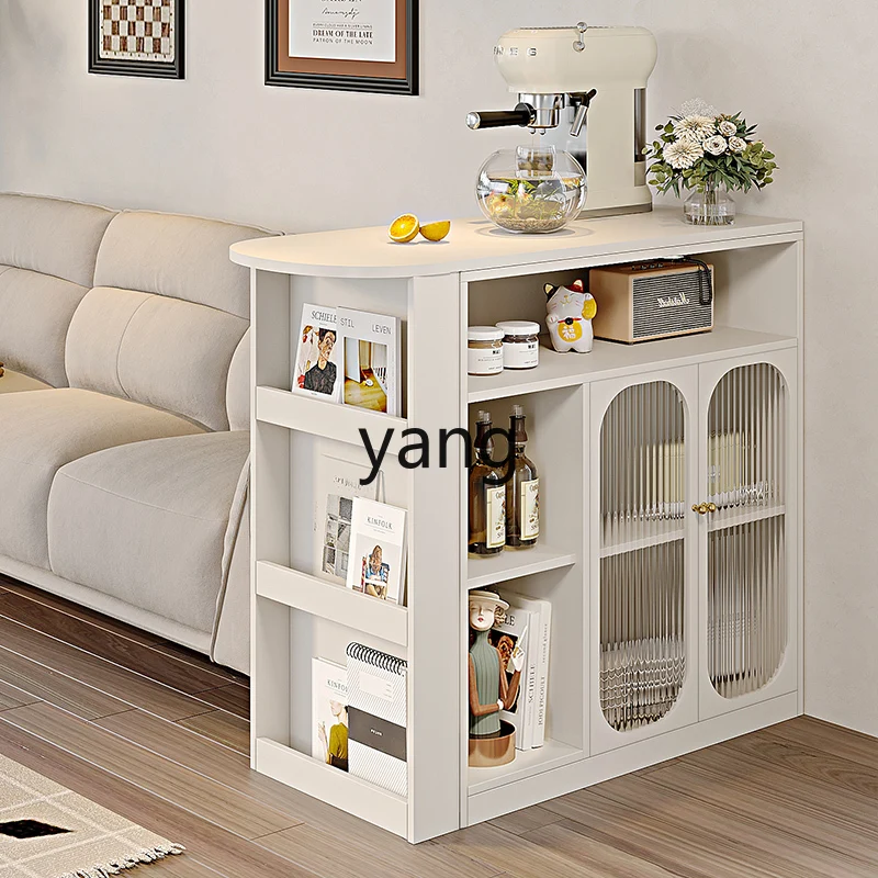 YJQ cream wind bar table, living room partition cabinet, household removable bar table, integrated retractable island table