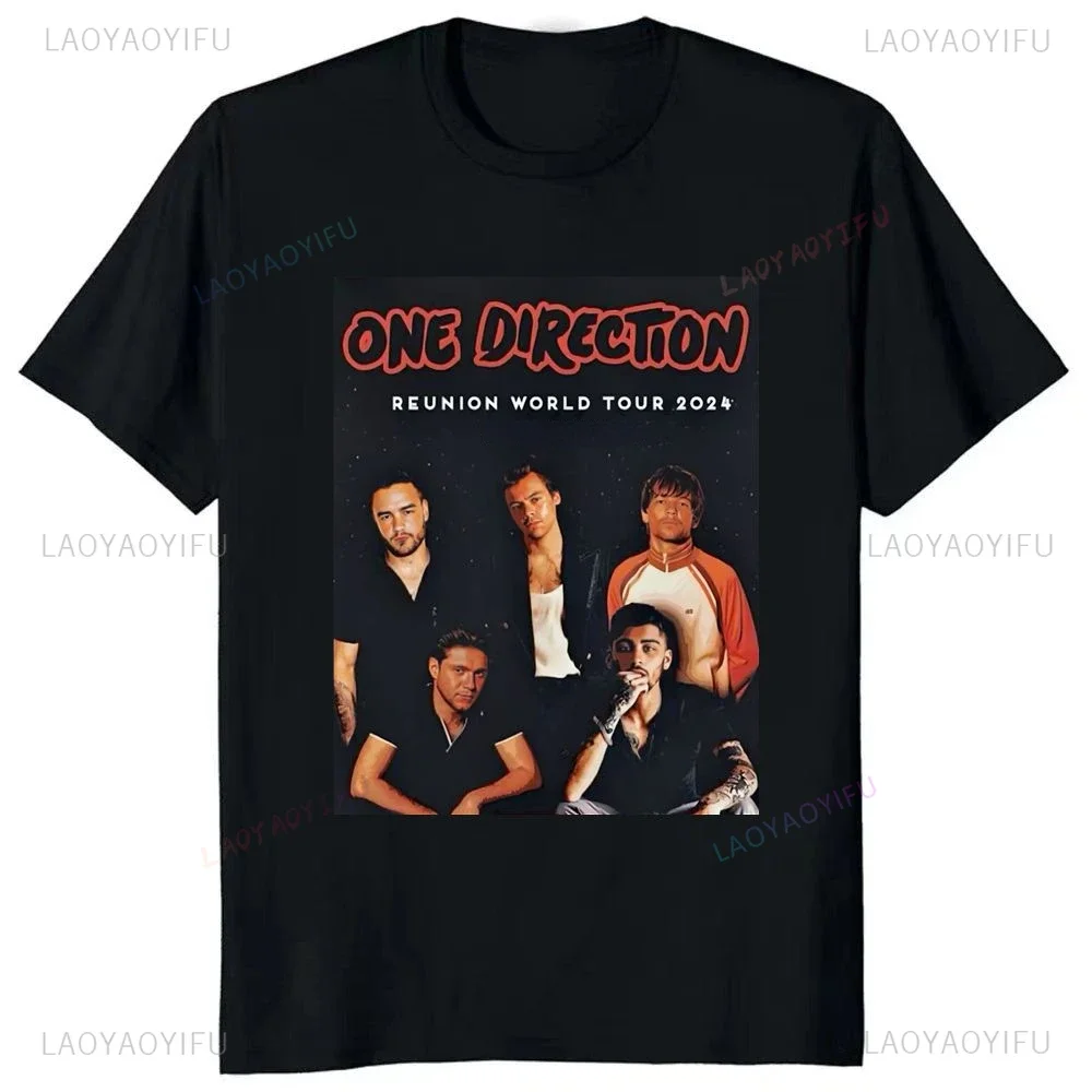 One Direction Concert Classic Moment Graphic Top A Stylish Casual Unisex T-shirt To Celebrate The Band's Peak Again