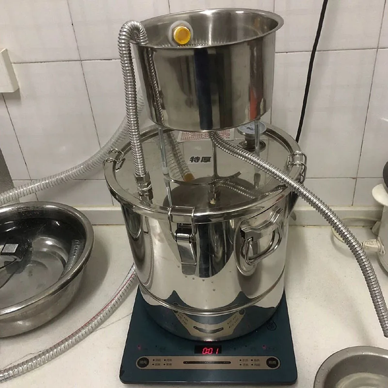 Household Small Brewing Machine Alcohol Water Distiller DIY Distiller Moonshine Whisky Water Wine Essential Oil Brewing Kit