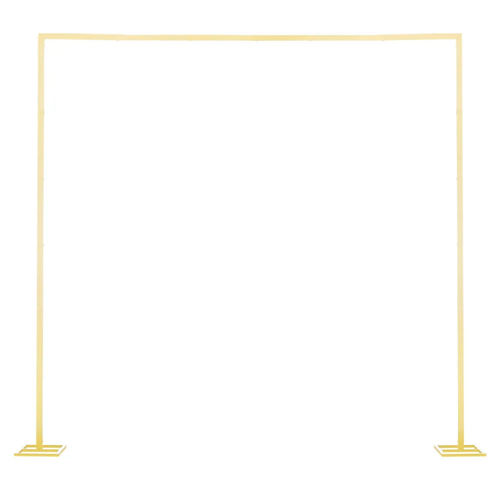

Arch Backdrop Stand, 8x8 ft, Stable Structure, Easy Assembly, Square Gold Metal Arch Backdrop Stand for Wedding, Birthday Party