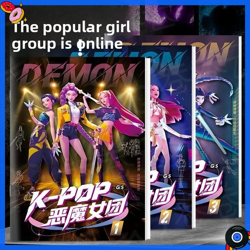 كراسة الرسم الإبداعية لموضوع الرسوم المتحركة - صفحات الرسم والتلوين Kpop Demon Hunters HUNTR/X لتخفيف التوتر والمشروعات الفنية المنزلية #2