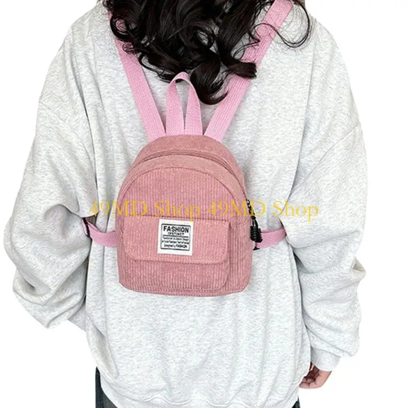 49MD Reiserucksack für Frauen Mini Rucksack Schule Rucksack Cordpack Cordpack