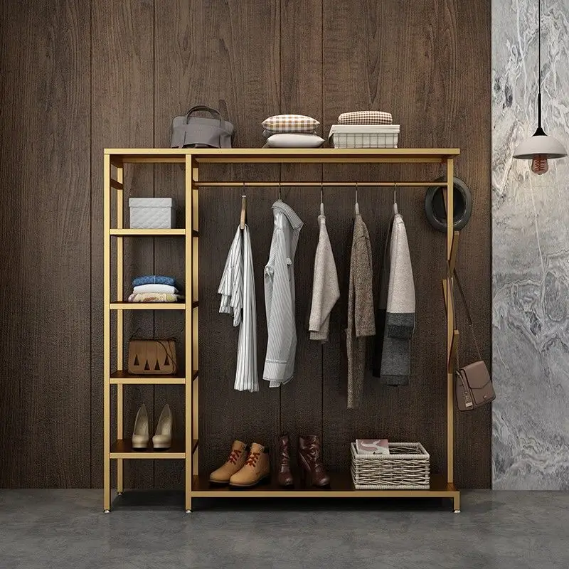 Custom.[1320 People] Clothes Hanger Floor Vertical Clothes Rack Italian Household Cloakroom Wardrobe Storage Rack Thi
