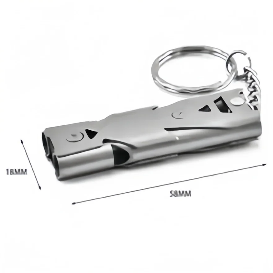 Survival Whistle Keychain–High Decibel,Emergency Whistle for Outdoor,Camping&Hiking–Double Tube Design,Loud Safety AlarmPortable