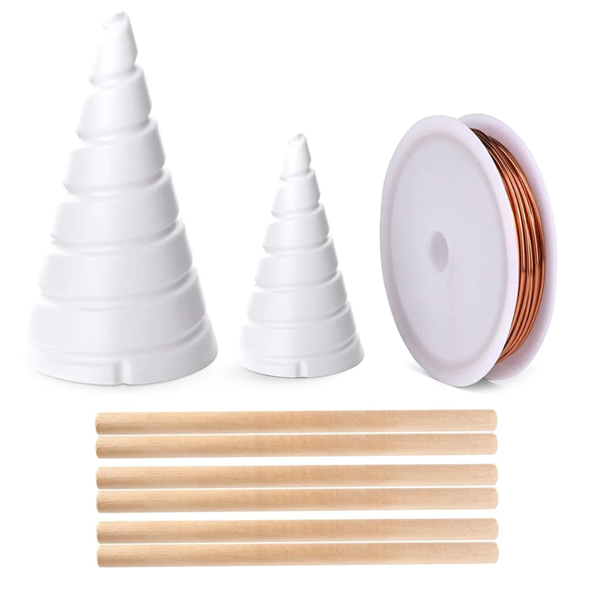 

2pcs Pure Copper Wire, with Fibonacci Coil Winding Jig for Electroculture Gardening for Growing Garden , 8.2 Feet / 2.5M