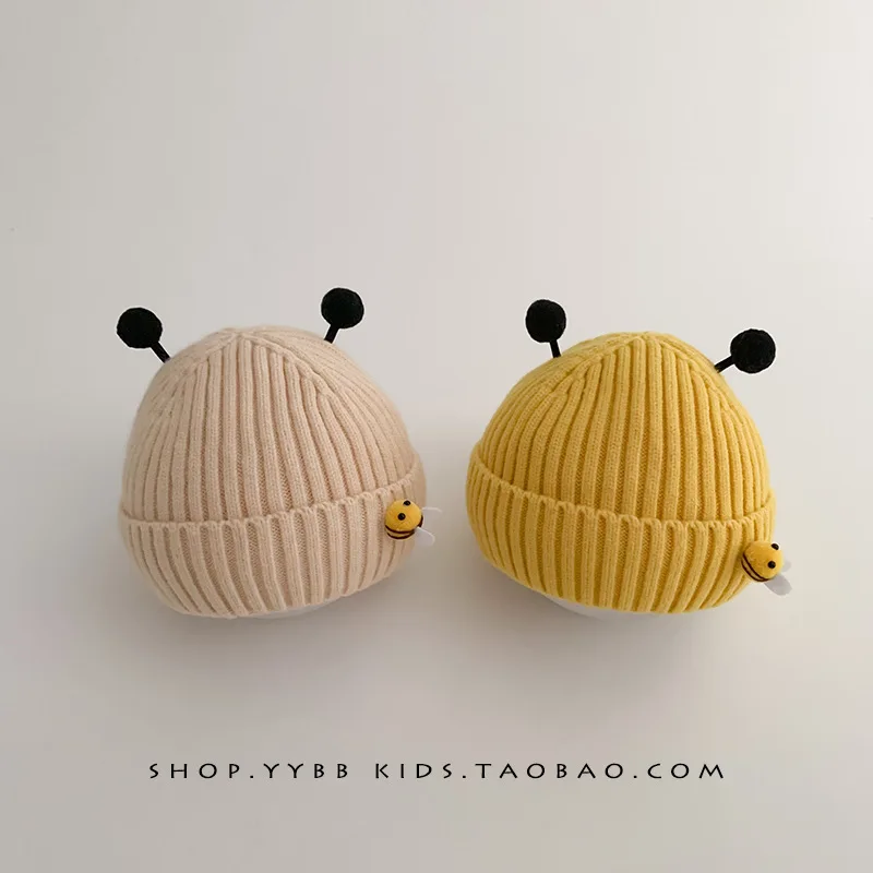 

Kid's 44-48cm Newborn Hat Baby Autumn Winter Knitted Wool Beanie Infant Warm Boys Girls Cap Super Cute Caps Free Shipping