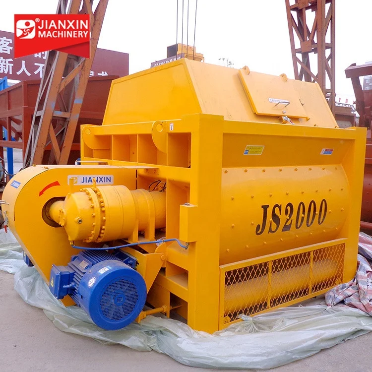 

JS2000 Manual Horizontal Twin Shaft Concrete Mixer for HZS120 Concrete Batching Plant