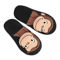 Curious George Children's Books Comfy Scuff With Memory Foam Slippers Women Brown Monkey Hotel House Shoes