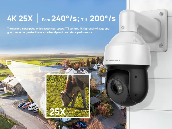 Dahua SD49825GB-HNR 8MP 4K 25X Starlight WizSense PTZ POE IP Camera Speed Dome Auto Tracking IVS Face Detect SMD IR 100M SD Slot