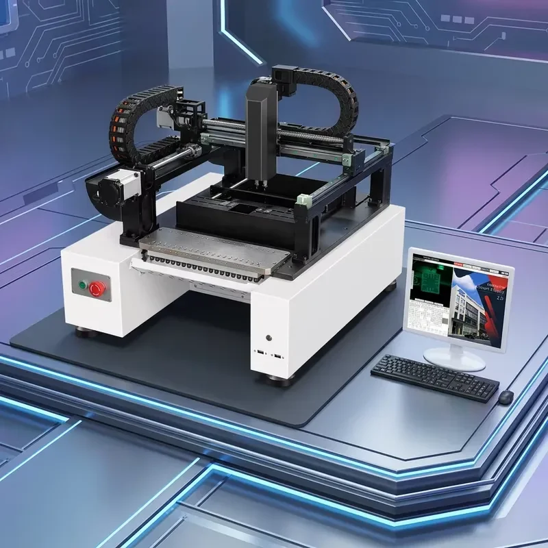 Automotive desktop robot for picking and placing with gearbox bearing PLC motor gear engine core components