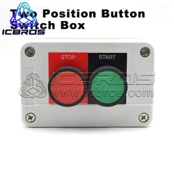 Push Button Station Switch With Box Momentary Reset Two Positions NO NC Remote Start Stop Motor Solenoid IP55