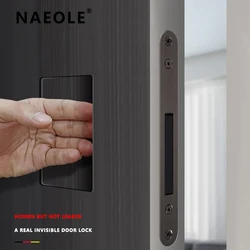 Invisible Room Door Lock, Hidden Outward-opening Wooden Door Handle, Magnetic Door Handle, Indoor Silent Secret Door Lock