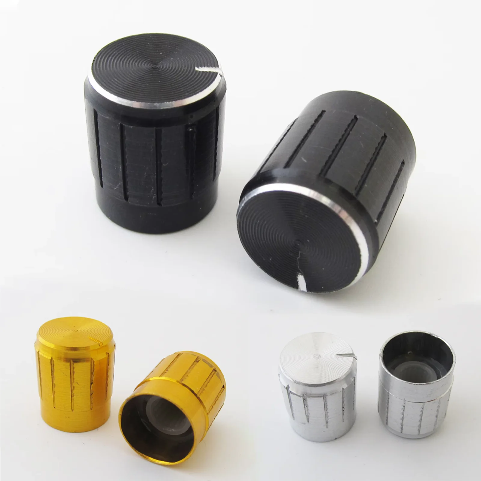 

1pc 15x17mm Circular Knob Aluminium Cover for Audio Volume Tone Control with 3 Colors
