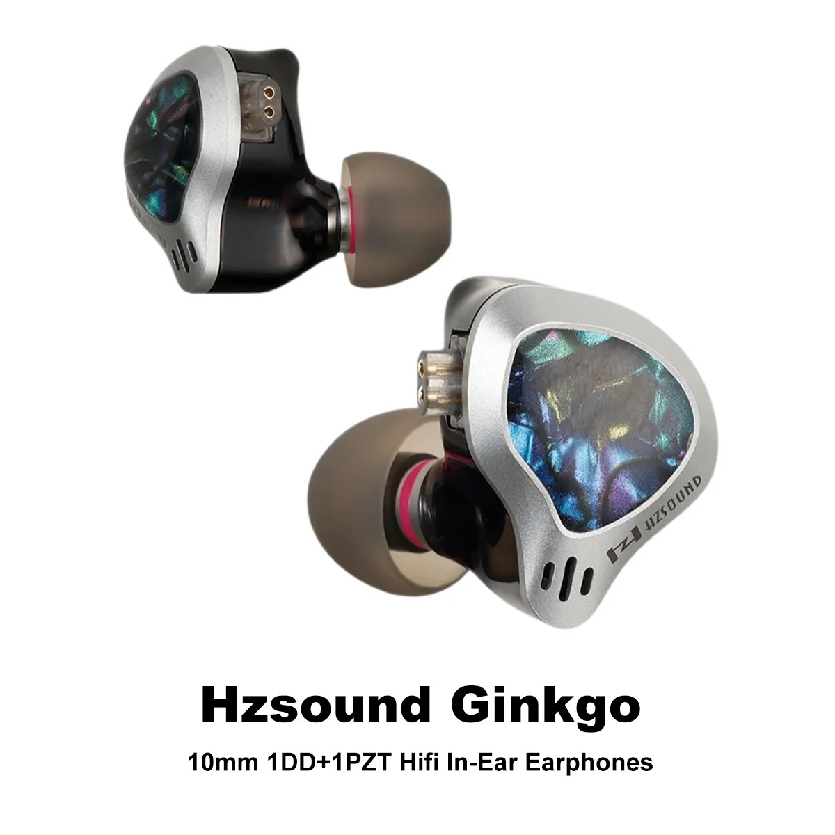 

Наушники-вкладыши Hzsound Ginkgo IEMS 10 мм 1DD+1PZT Hi-Fi с 3 сменными наушниками-накладками и съемным кабелем
