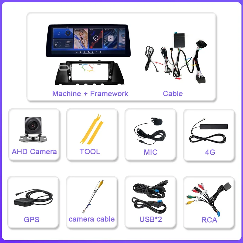 12.3 Inch For BMW 7 Series F01 F02 F03 F04 2009-2015 Dual System Android 15 8Core Car Multimedia Player Car Radio GPS 4G Carplay