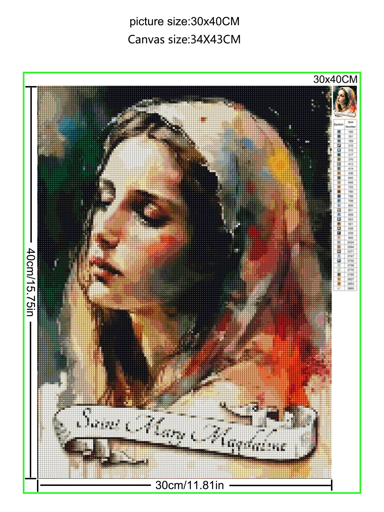 Catholic Saints Diy Diamond Mosaic Embroidery Religion Saint Mary Magdalene Christian Diamond Painting Portrait Art Home Decor