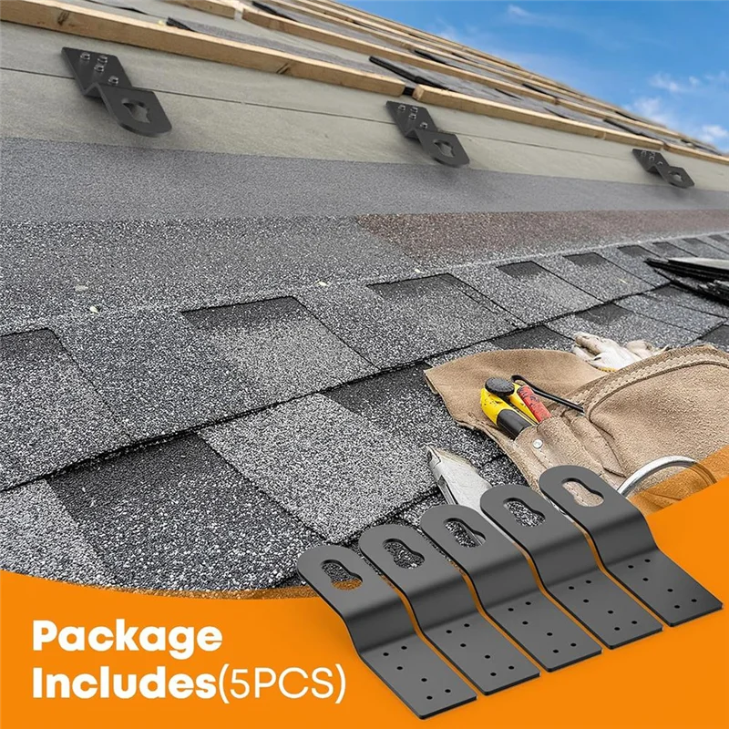 La nuova clip per gancio di ancoraggio sicura per tetto da 5 pezzi, ancoraggi per tetto per protezione anticaduta si collega alle superfici di legno