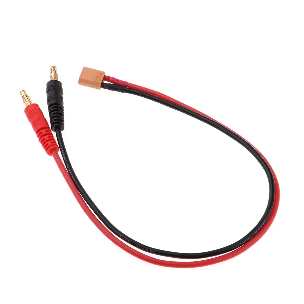 Cabo 4mm /banana para XT30 16AWG 35,5cm para bateria RC LiPO