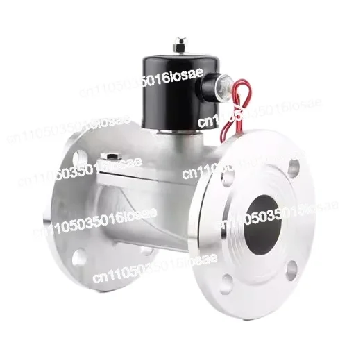 

304 Stainless Steel Flange Solenoid Valve 220V24V Normally Closed Water Valve 4 Points 6 Points 1 Inch Copper Coil DN40 50
