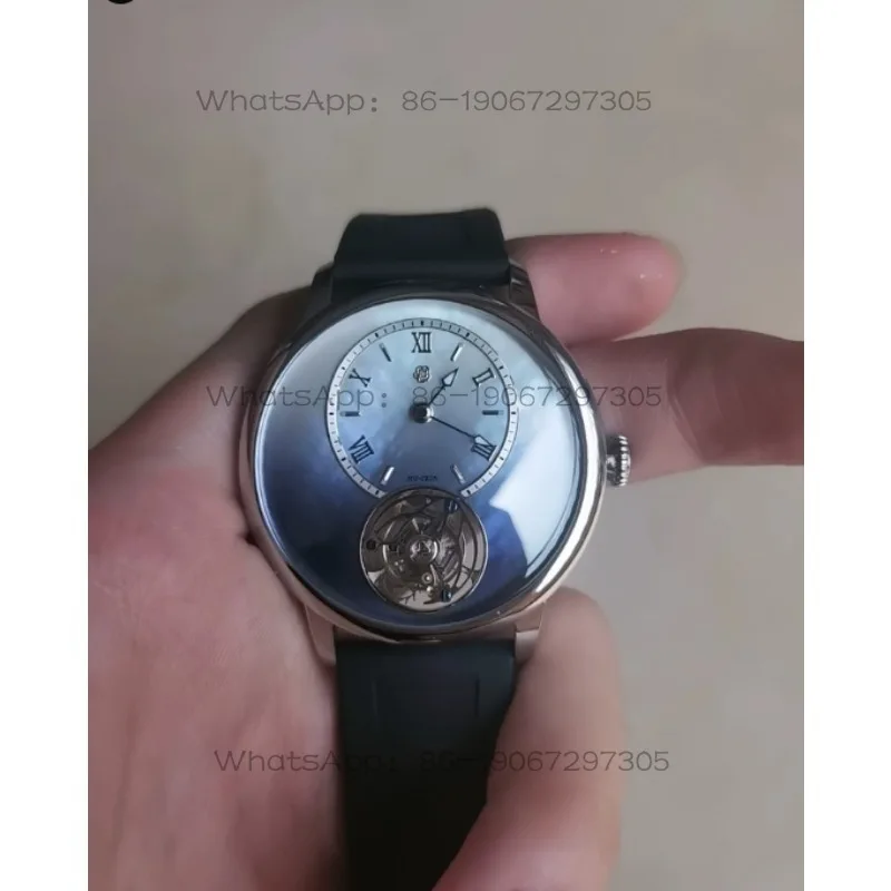 Enamel and Mother Shell Tourbillon Manual Mechanical Watch Men's Luminous Light