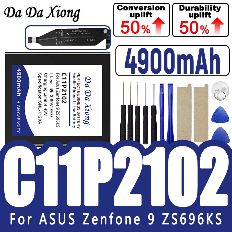 

Brand-New 4900mAh C11P2102 Battery for ASUS Zenfone 9 Zenfone9 ZS696KS + Tool