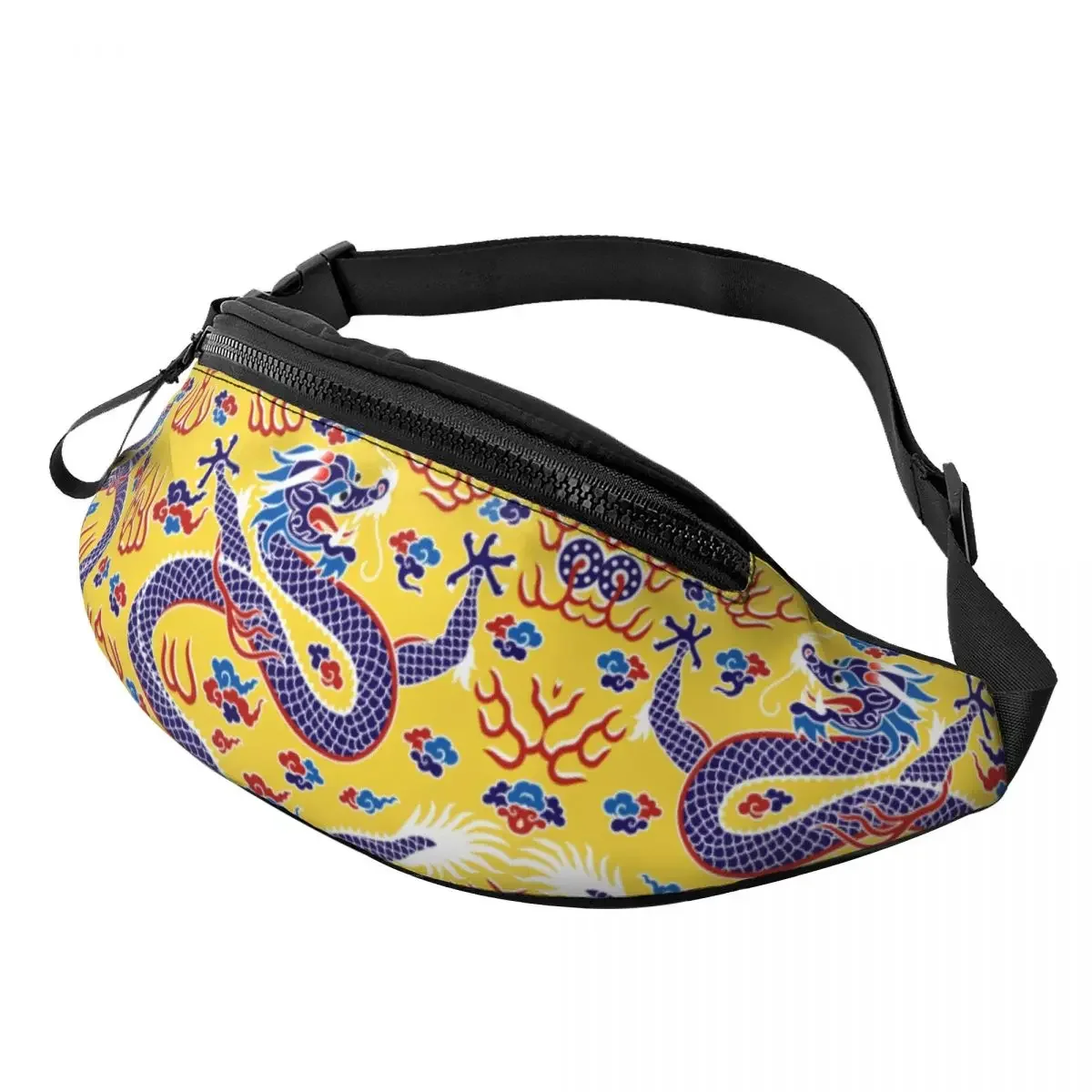 Vintage Style Dragon Art Fanny Bag Custom Tradition Asian Myth Crossbody Waist Pack Women Men Running Phone Money Pouch