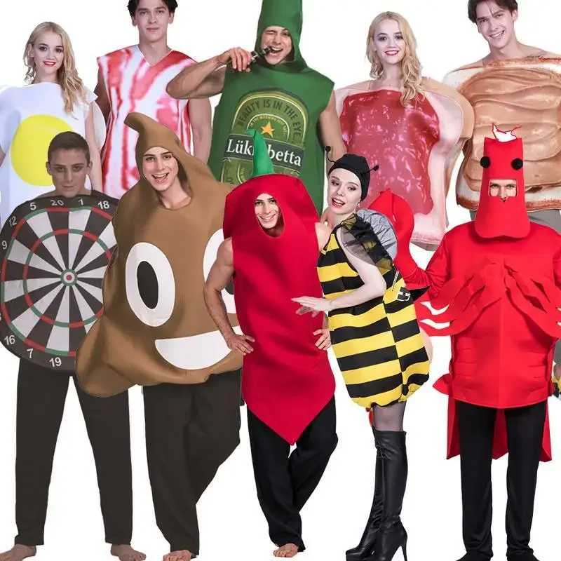 ชุดกระดานปาเป้าทรงกลมขนาดใหญ่สำหรับผู้ใหญ่ผู้ชายชุดคอสเพลย์เกมสนุกๆพริกไทยแตงโมแมลงสาบชุดแฟนซีปาร์ตี้ชุดฟองน้ำ