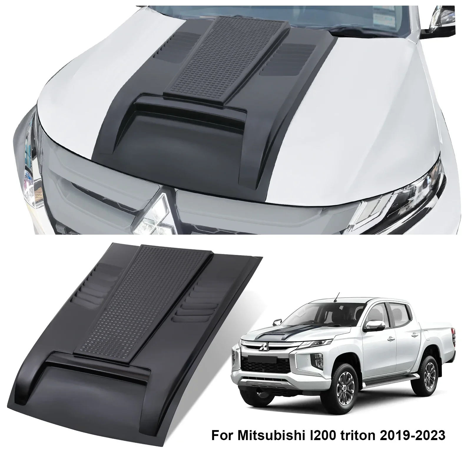 Car Bonnet Scoop Hoods Cover For Mitsubishi l200 Triton 2019 2020 2021 2022 2023 Car Accessories