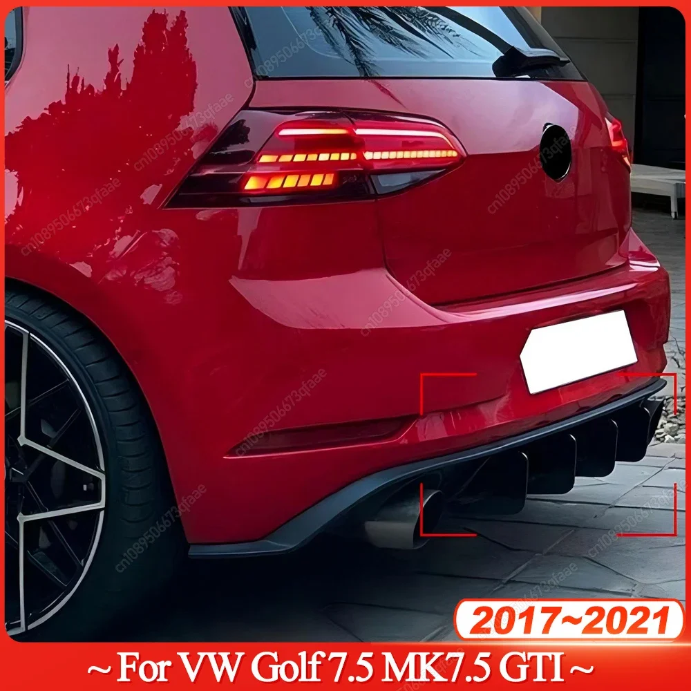 

Задний бампер автомобиля, диффузор, флаг, спойлер, сплиттер, аксессуары для губ для VW Golf 7.5 MK7.5 GTI Facelift 2017-2021, комплекты кузова из АБС-пластика, тюнинг