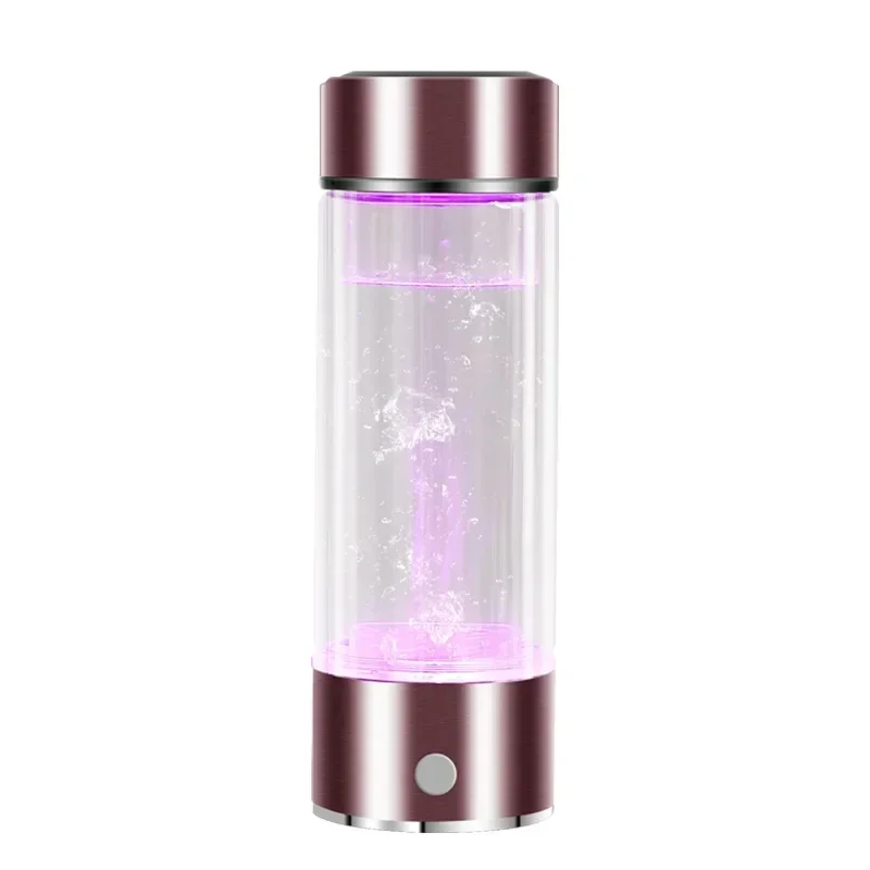 

Portable 420ML Glass Water Bottle Health Cup Ionizer Water Bottle with USB