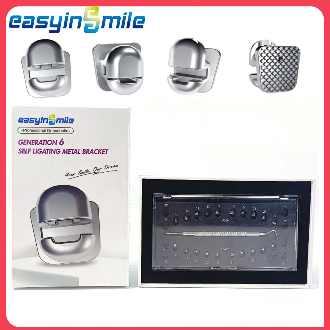 

Easyinsmile Dental Orhto Material for Bracket Self Ligating Metal Mini Braces Roth / MBT 345 Slot .022