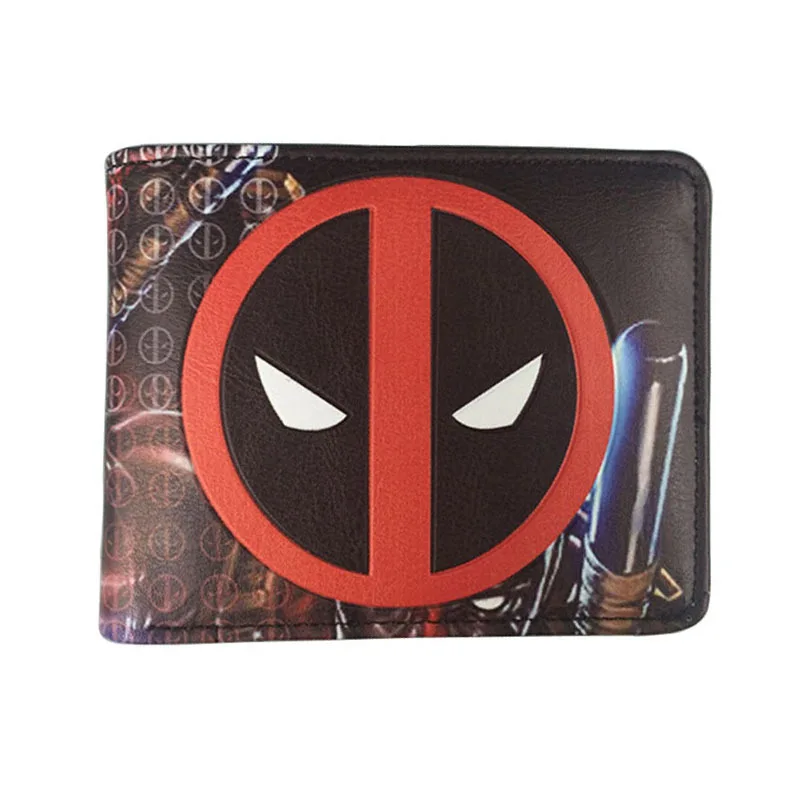 Hot Toys Marvel Avengers Super Hero Series Deadpool Short Wallet Multi Bank ID Card Holder Card Clip Bag Cartoons Cosplay Gifts