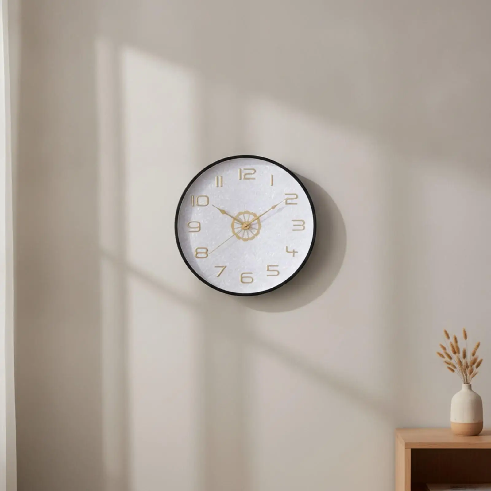 Sound Sensitive Glow Wall Clock 35cm Silent Round Analog Clock for Living Room Home Aesthetic