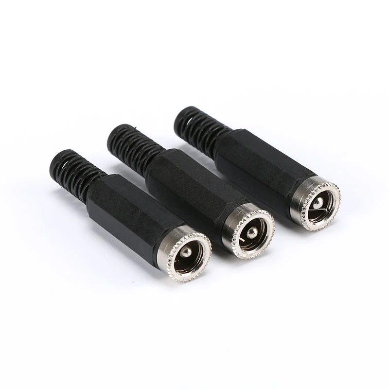 10Pcs Barrel Solder Wire Connectors Adapter DC Connector 5.5 x 2.5mm DC Power Female Socket 5.5*2.5mm DC Plug Jack Assembly