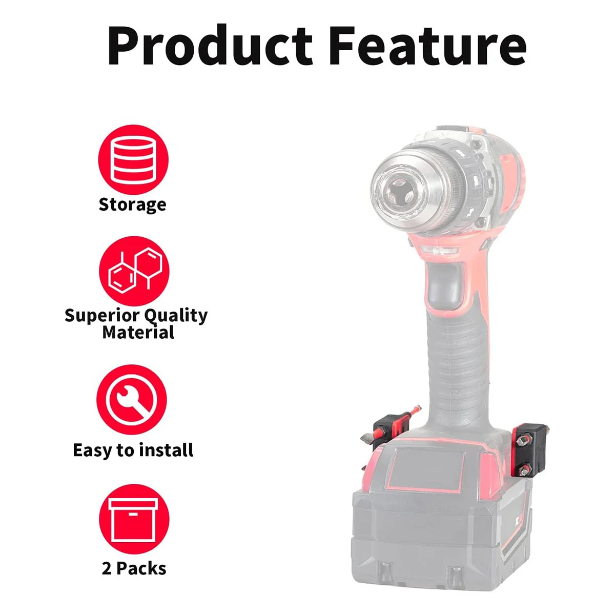 Untuk Perapi mata bor untuk olahraga, penyangga mata bor (2 pak)