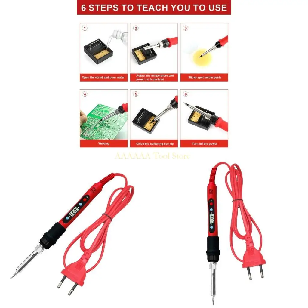 

A2BE Digital Soldering Iron 80W with Switch Adjustable Temperature LCD Welding Tools