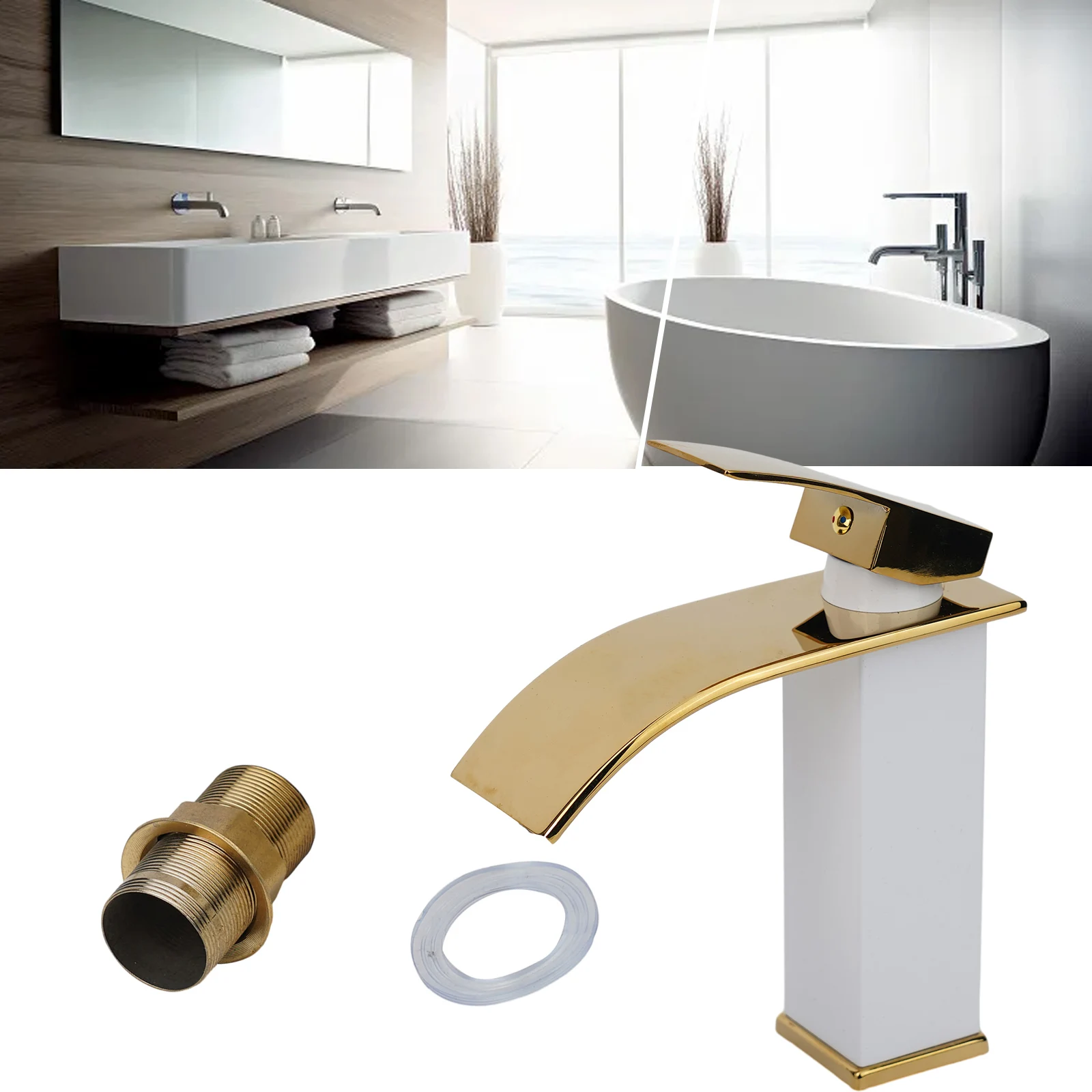 Copper Gold  Hot And Cold Faucet Sink Faucet Bathroom Counter Basin Faucet Bathroom Accessories For Kitchen Bathroom Family