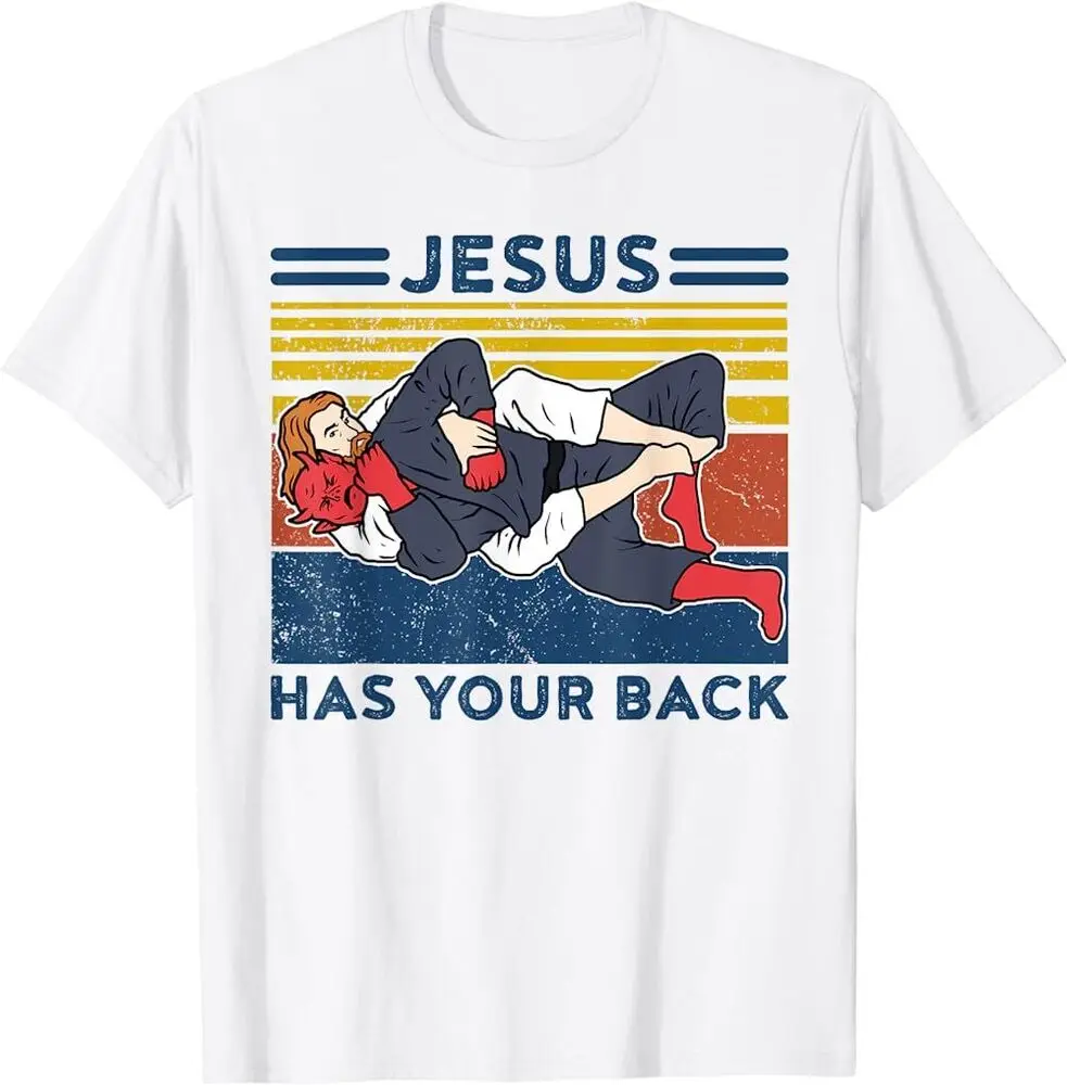 

LIMITED White Jiu Jitsu Shirts Has Your Back Mens BJJ Jujitsu T-Shirt Anime Graphic T-shirts Y2K Tops New Arrival Unisex Summer